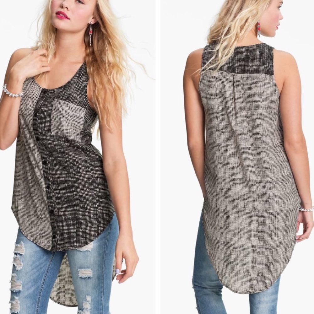 Lush Mix Print High-Low Tank